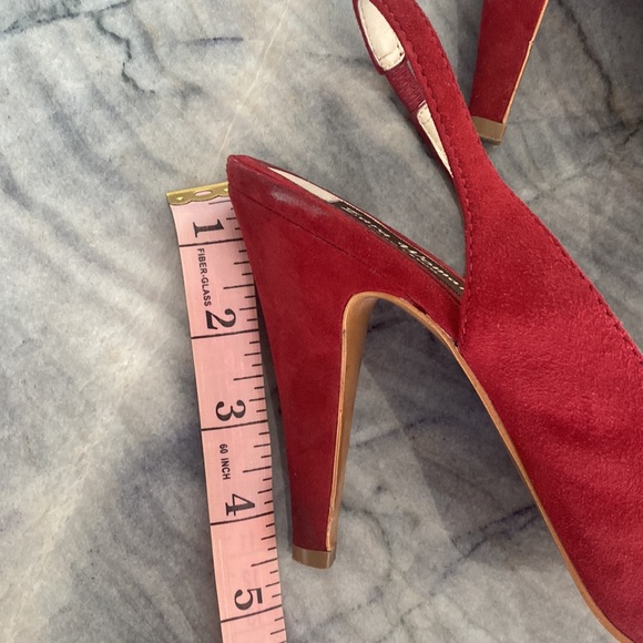 Zara | Red Peep Toe Pumps | Used - Picture 3 of 4